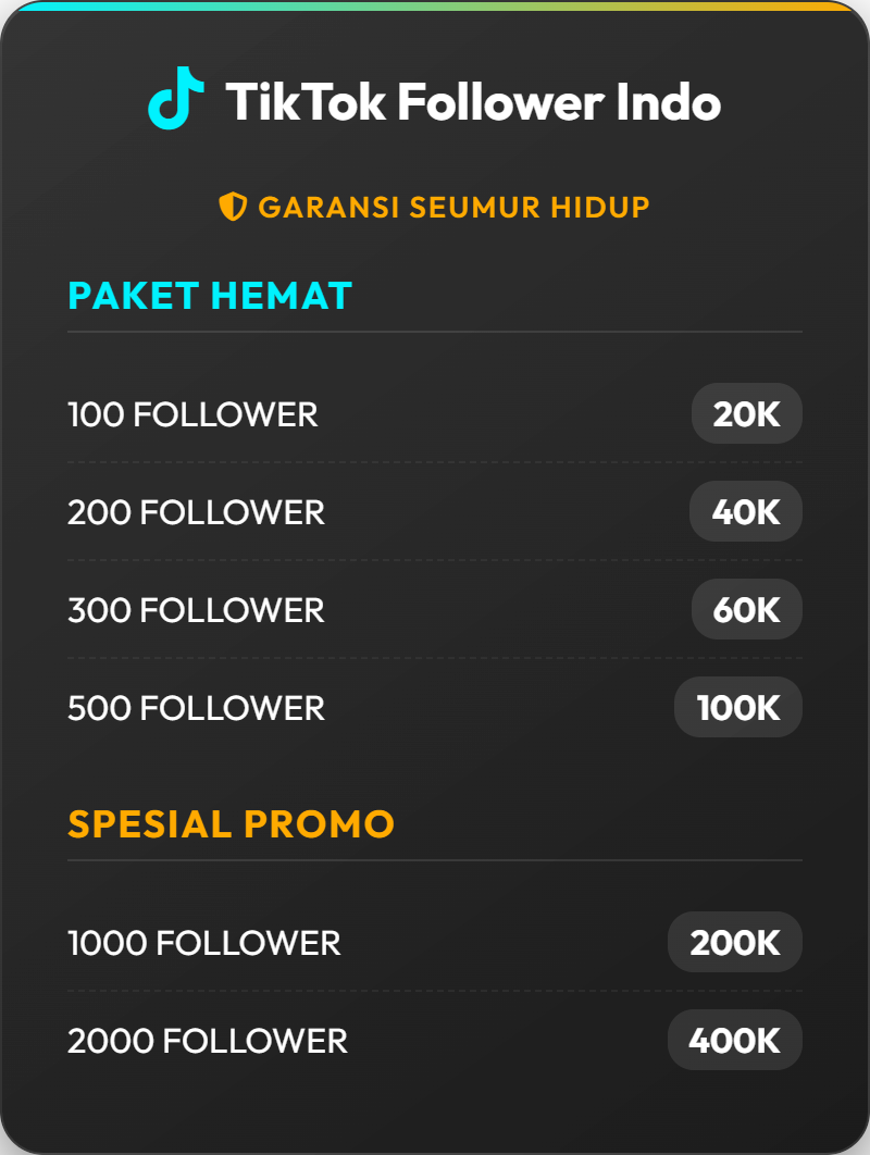 TikTok Follower Indo